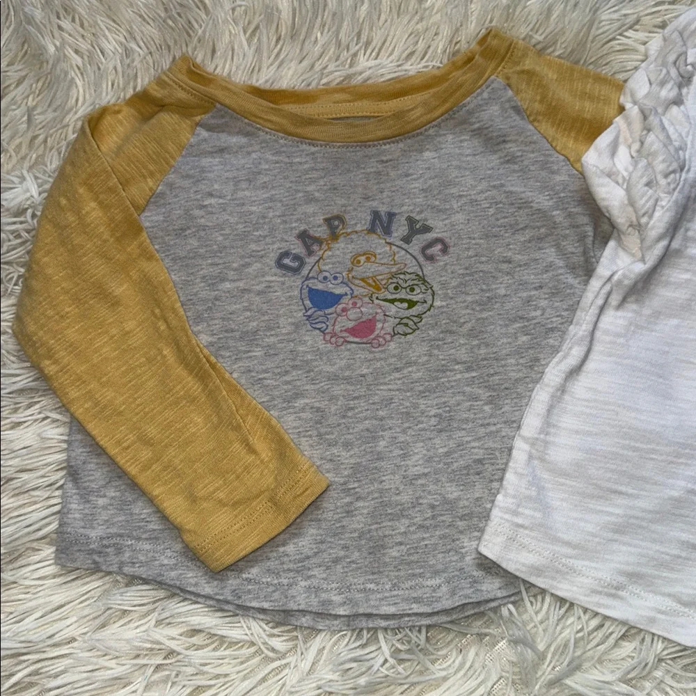 GAP x Sesame Street tops x2 18-24m